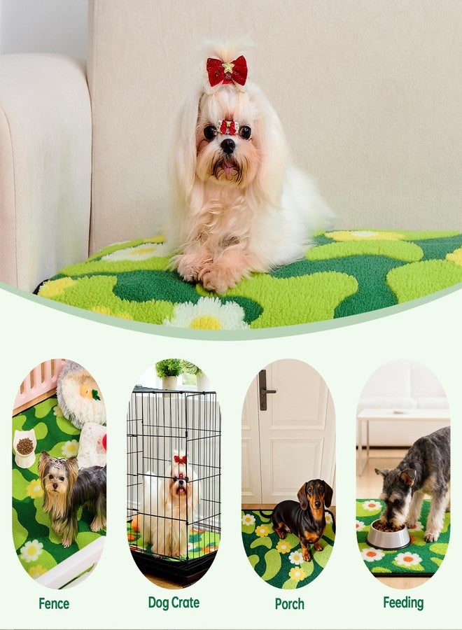 Qeils Reusable Puppy Pads for Small Dogs, Washable Pee Pads with Non-Slip , Absorbent Leakproof Mat for Crates, Playpens, Pet Beds & Whelping, Indoor Potty Training Grass Green, 16"x30", 2 Pack - Image 4
